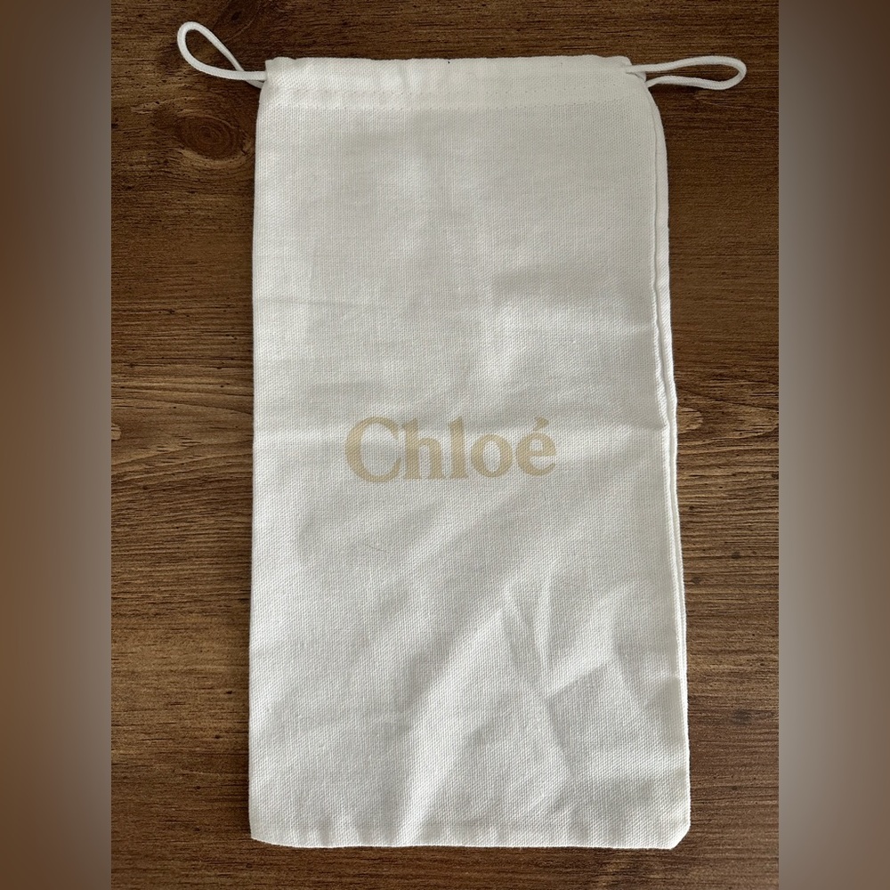 Chloe dust bag white 12.5” x 7”